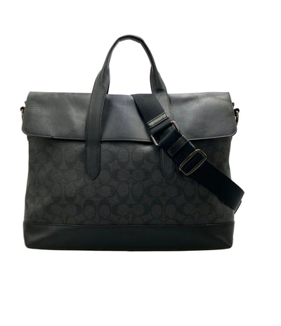 COACH 2WAY ブリーフケース ビジネスバッグ ショルダーバッグ 斜め掛け シグネチャー F77858 メンズ コーチ