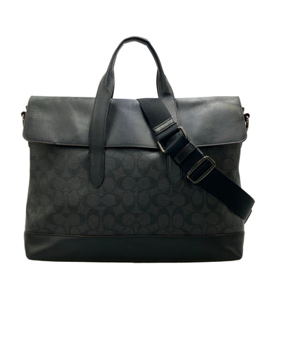COACH 2WAY ブリーフケース ビジネスバッグ ショルダーバッグ 斜め掛け シグネチャー F77858 メンズ コーチ