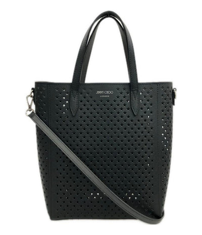Jimmy Choo ハンドバッグ トートバッグ ショルダーバッグ 2WAY 斜め掛け PEGASI スターパンチング レザー レディース ジミーチュウ