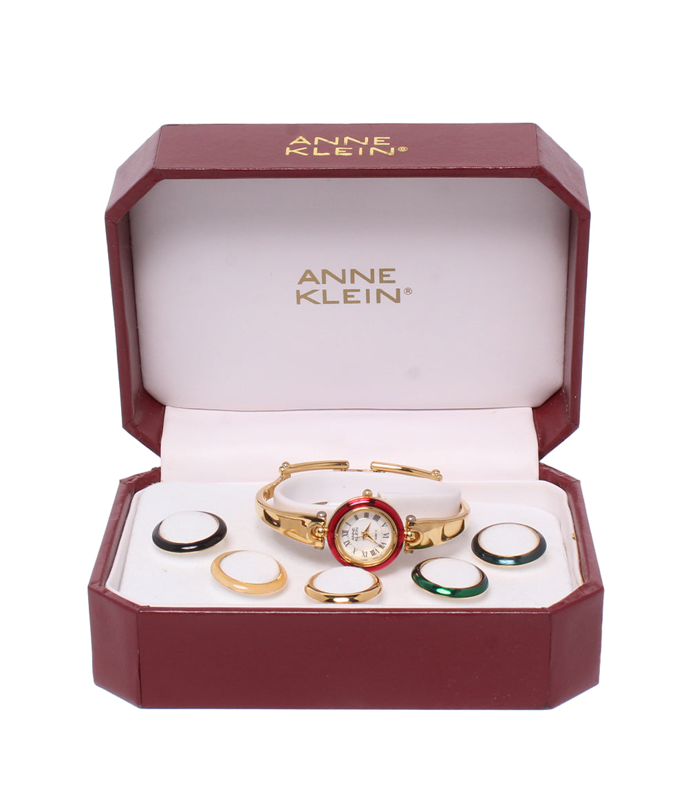 ANNE KLEIN 腕時計 チェンジベゼルウォッチ クオーツ ホワイト レディース アンクライン