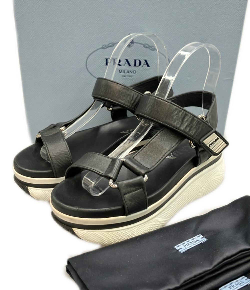 PRADA アンクルストラップサンダル 厚底 1X657L レディース SIZE 35.5 (M) プラダ
