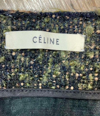 CELINE スカート レザーポケット ツイード 22D543094 レディース SIZE 38 (M) セリーヌ