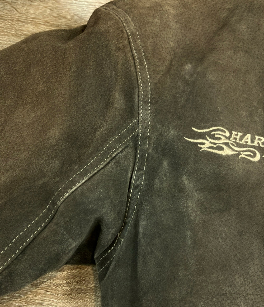 HARLEY DAVIDSON スエードレザーボンバージャケット ブルゾン メンズ SIZE XS ハーレーダビッドソン