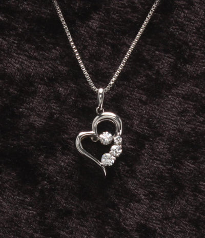 Crossfor ネックレス SV925 ハートモチーフ ダンシングストーン レディース クロスフォー