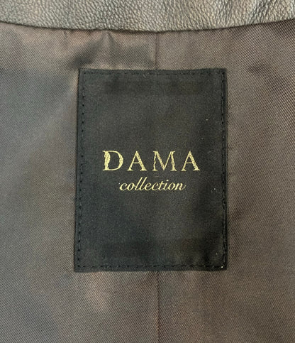 美品 DAMA collection ラムレザージャケット フリル 1114102102 レディース SIZE 13 (XL) ダーマ・コレクション