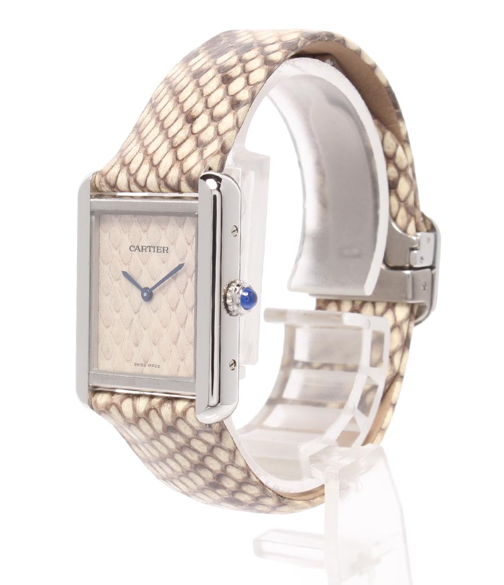 Cartier 腕時計 タンクソロ パイソン クオーツ W5200020 レディース カルティエ