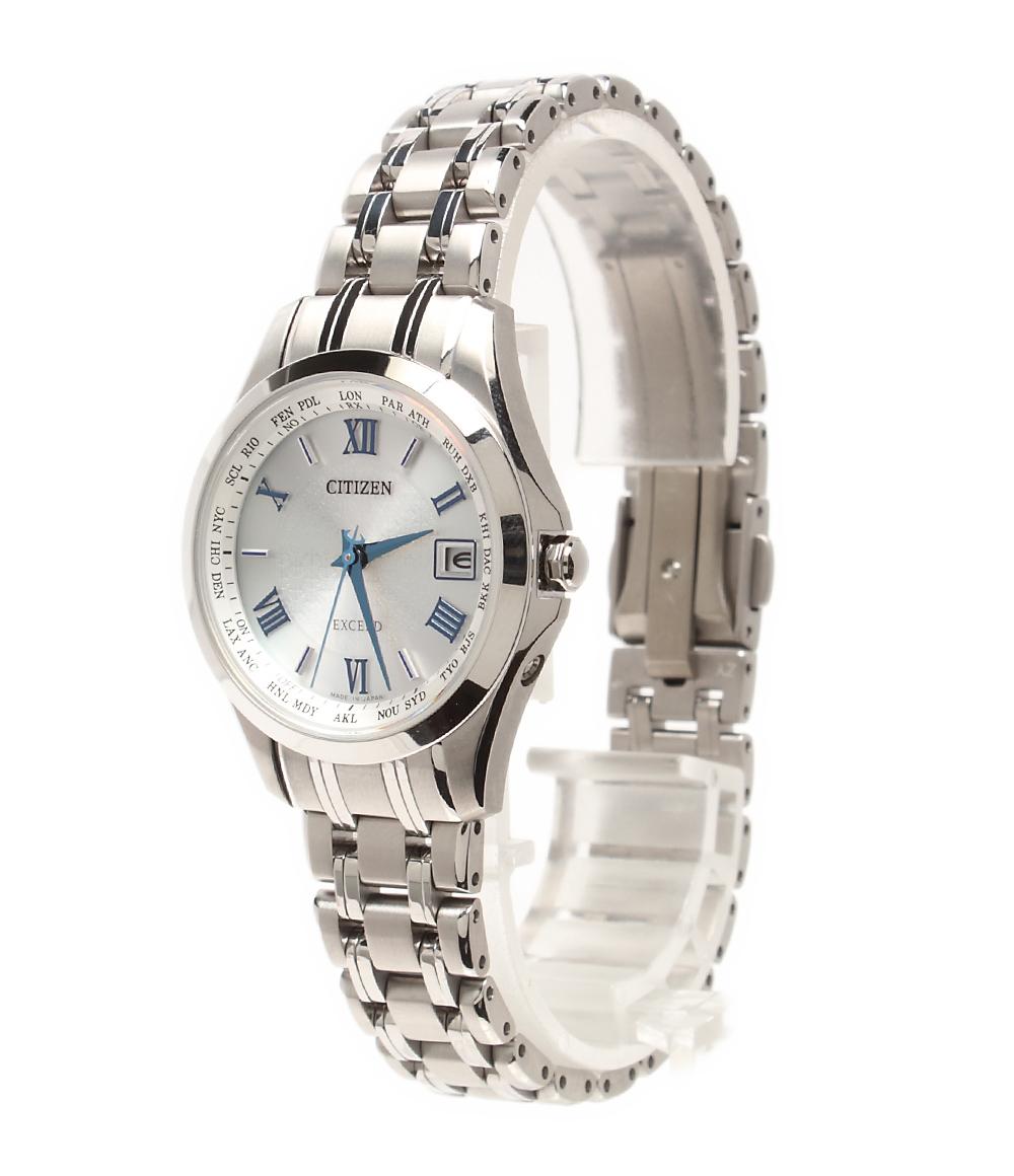 美品 CITIZEN 腕時計 エクシード EXCEED ソーラー シルバー H246-A1BPB02 レディース シチズン