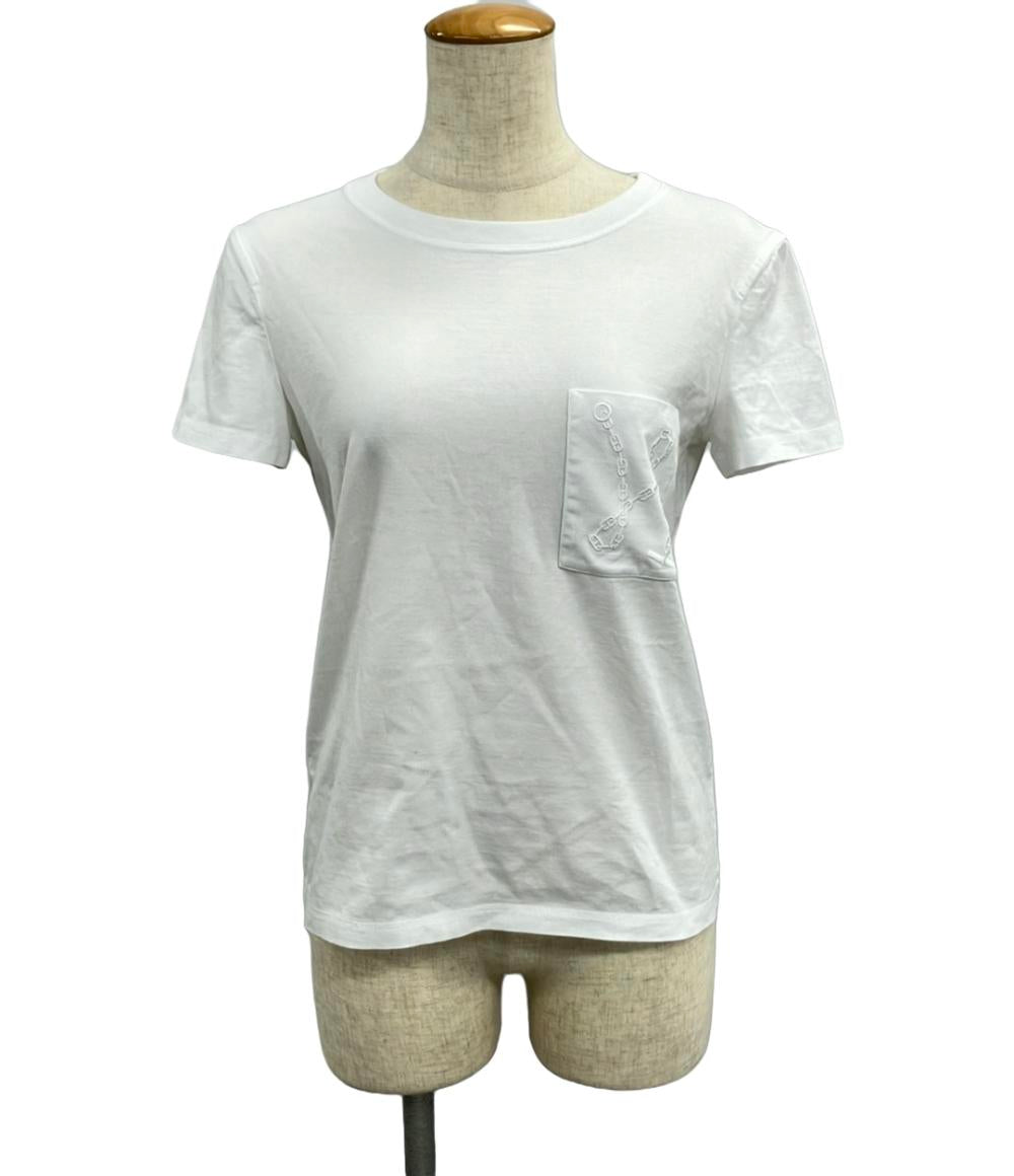 美品 エルメス 半袖Tシャツ シェーヌダンクル刺繍 レディース SIZE 36 (S) HERMES