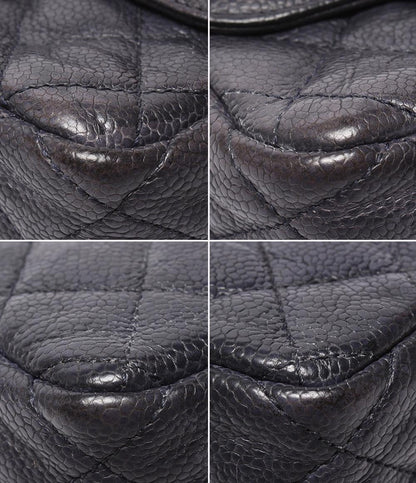 CHANEL チェーンショルダーバッグ シングルチェーン シングルフラップ ミニマトラッセ キャビアスキン 21番台 レディース シャネル