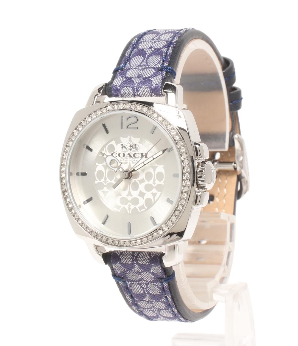 美品 COACH 腕時計 クオーツ シルバー CA.43.7.14.1145S レディース メンズ コーチ