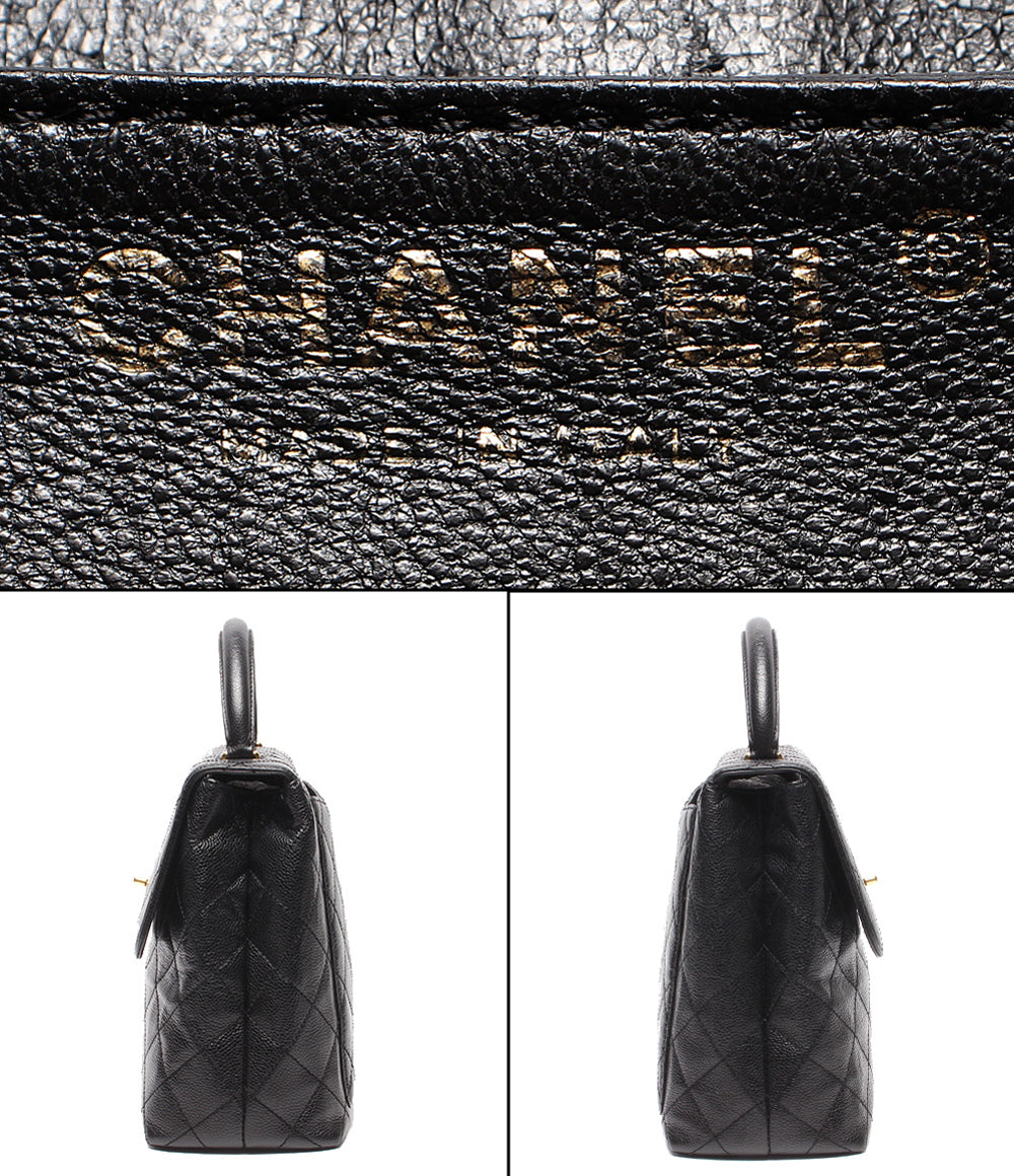 CHANEL ハンドバッグ ゴールド金具 マトラッセ キャビアスキン シングルフラップ 10番台 A12397 レディース シャネル