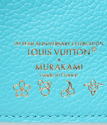 美品 ルイヴィトン 二つ折り財布 LV×TM LV 村上隆コラボ ポルトフォイユ リサ モノグラムアンプラント M14089 レディース Louis Vuitton