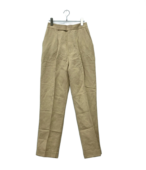美品 RALPH LAUREN PURPLE LABEL タックパンツ レディース SIZE 4 (M