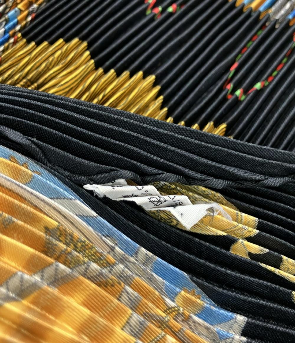エルメス プリーツスカーフ シルク100% LES TAMBOURS レディース HERMES
