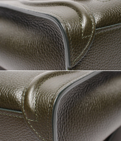 美品 CELINE 2WAYハンドバッグ ショルダーバッグ 斜め掛け ラゲージ ナノショッパー 189243DRU レディース セリーヌ