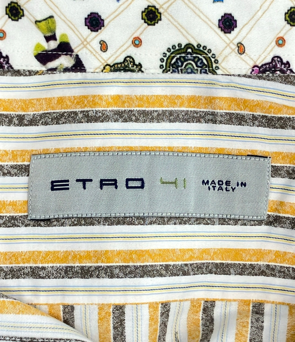 ETRO 長袖 シャツ ストライプ 111-12904-6121 メンズ SIZE 41 エトロ