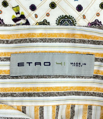 ETRO 長袖 シャツ ストライプ 111-12904-6121 メンズ SIZE 41 エトロ
