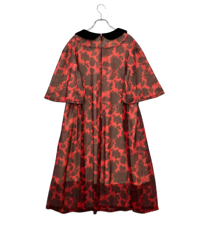 tricot COMME des GARCONS ベロア丸襟 七分袖ワンピース レディース SIZE M トリココムデギャルソン