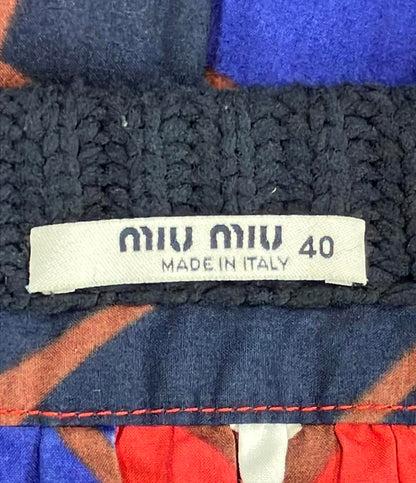 ミュウ ミュウ フレアスカート 花柄 レディース SIZE 40 (M) Miu Miu
