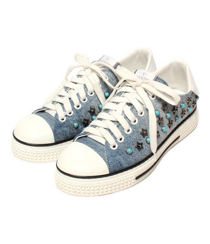 ヴァレンティノ ローカットスニーカー デニム スタッズ レディース SIZE 36 (M) VALENTINO