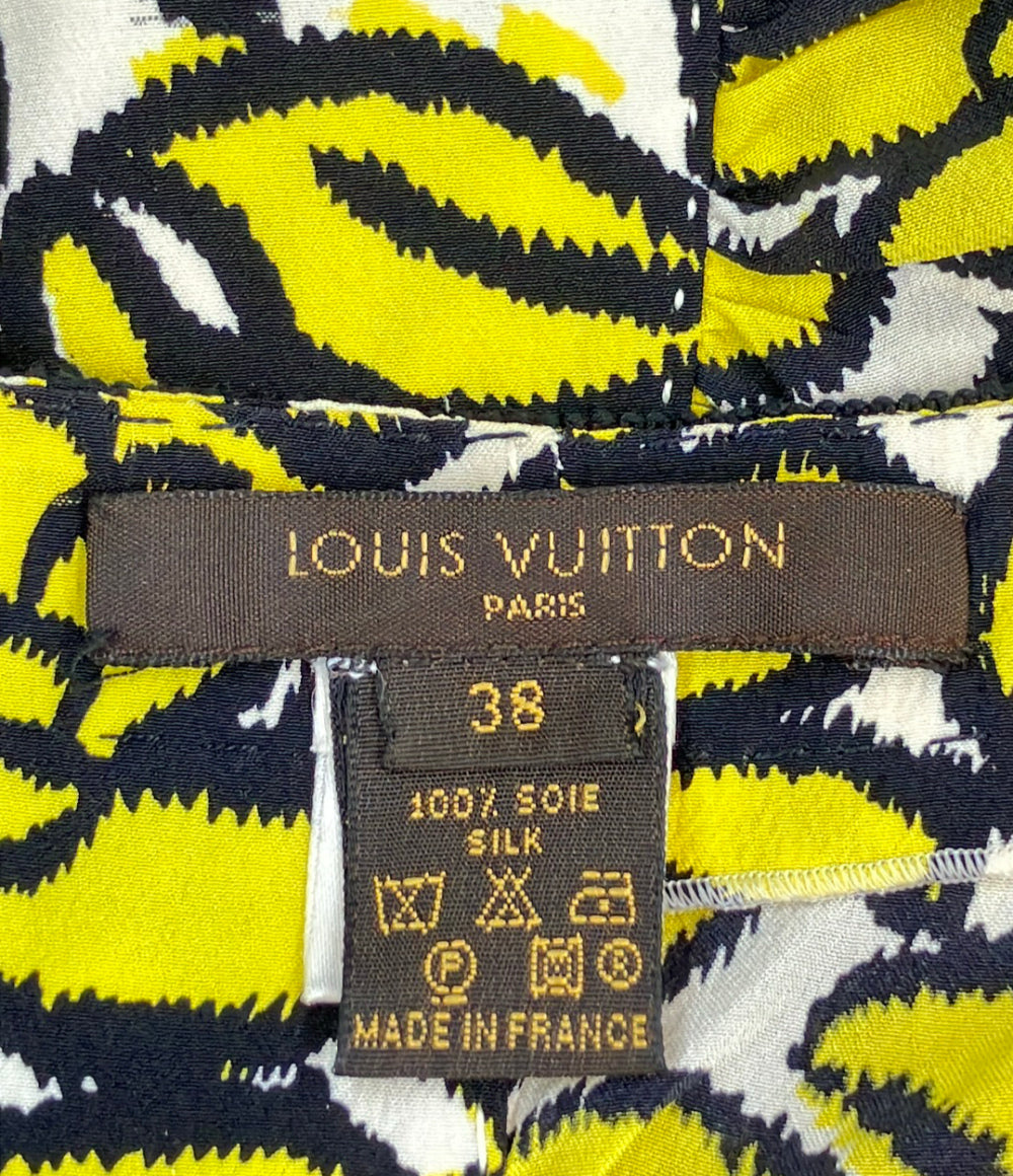 LOUIS VUITTON フラワープリントロングスカート シルク100% レディース SIZE 38 (M) ルイ・ヴィトン