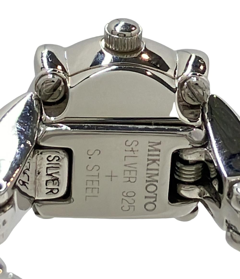 MIKIMOTO 腕時計 リングウォッチ ペンダント SILVER925 クオーツ ホワイト レディース ミキモト