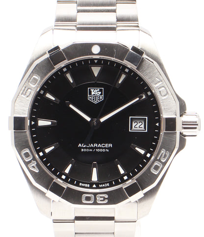 美品 TAG HEUER 腕時計 アクアレーサー クオーツ ブラック WAY1110 BA0928 メンズ タグホイヤー
