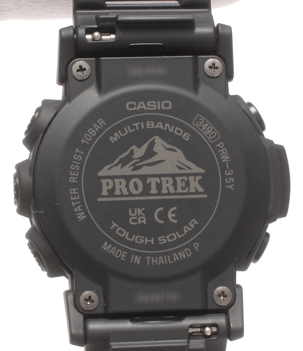 美品 CASIO 腕時計 クライマーライン 電波ソーラー プロトレック PRO TREK ソーラー PRW-35Y-1BJF メンズ カシオ