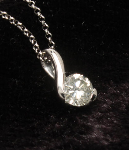 美品 ネックレス Pt900 Pt850 ダイヤ 0.399ct レディース