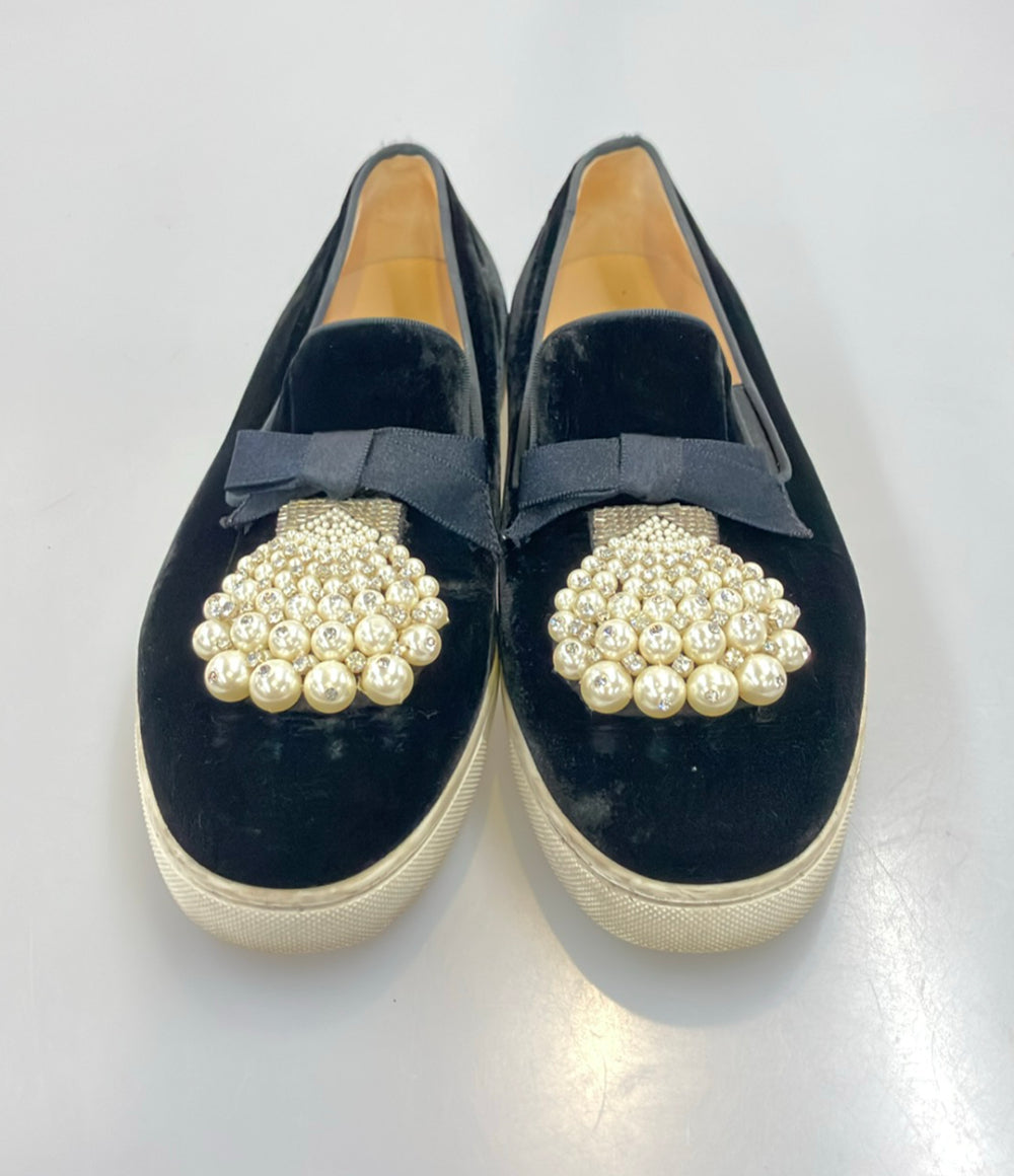 Christian Louboutin ローカットスニーカー スリッポン ビジュー レディース SIZE 37 (23.5cm) クリスチャンルブタン