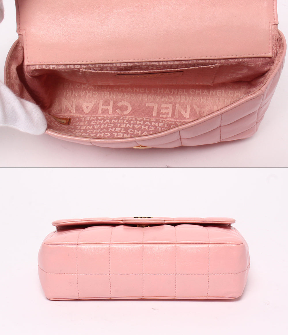 CHANEL チェーンショルダーバッグ 斜め掛け ゴールド金具 8番台 チョコバー レディース シャネル