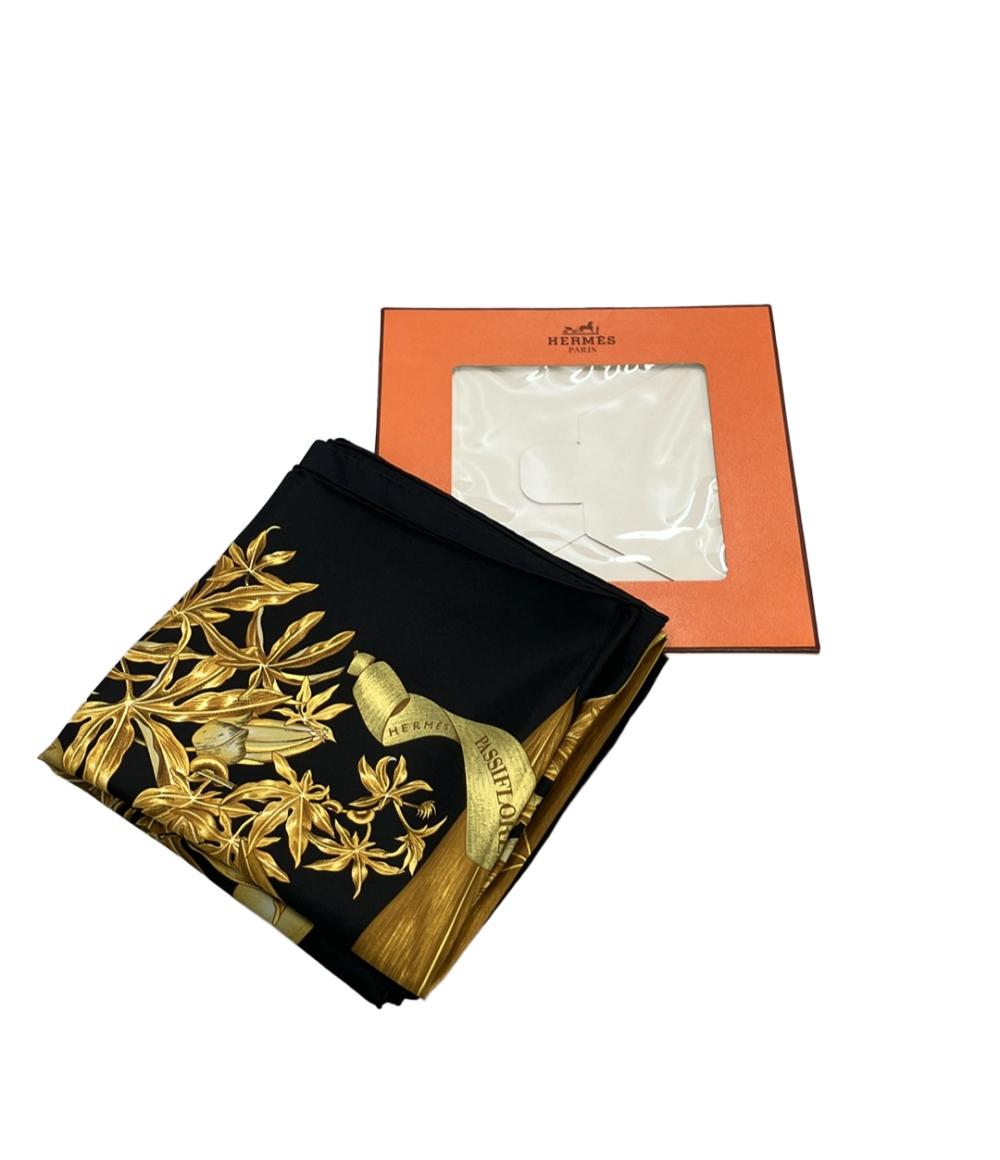 美品 エルメス スカーフ カレ90 シルク100% PASSIFLORES レディース HERMES