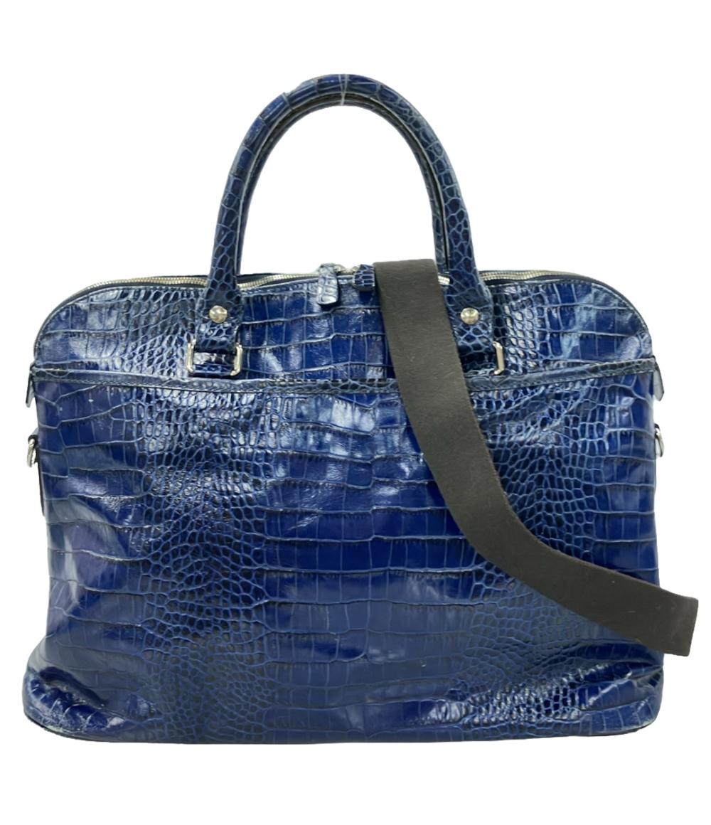 ステファノマーノ 2way クロコ型押しハンドバッグ  ショルダーバッグ 斜め掛け レディース STEFANOMANO