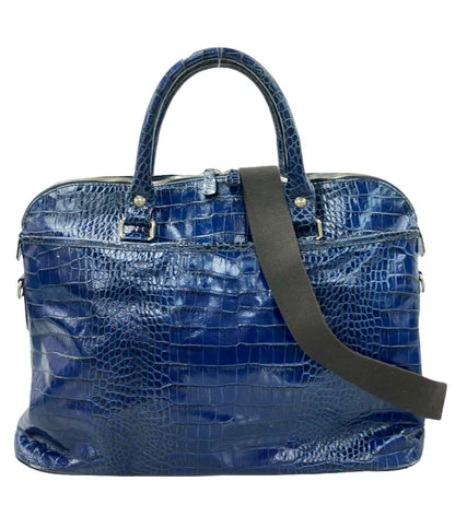 ステファノマーノ 2way クロコ型押しハンドバッグ  ショルダーバッグ 斜め掛け レディース STEFANOMANO