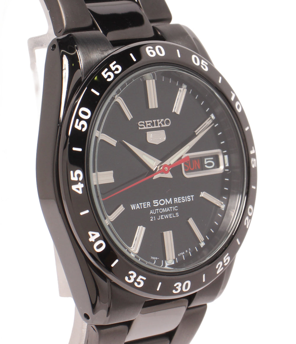 美品 SEIKO 腕時計 セイコー5 自動巻き ブラック 7S26-02T0 メンズ セイコー