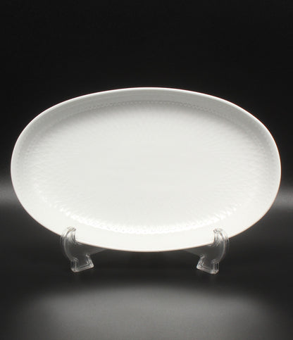 美品 Royal Copenhagen オーバルディッシュ 皿 23cm ホワイトパルメッテ ロイヤルコペンハーゲン