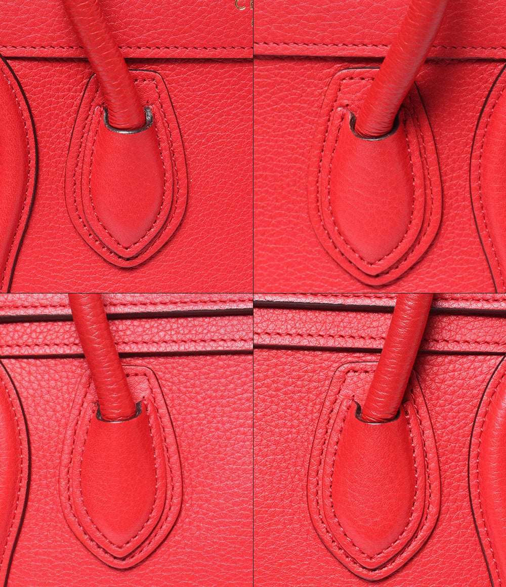 美品 CELINE 2WAY ハンドバッグ ショルダーバッグ 肩掛け 斜め掛け ラゲージ ナノ 168243 レディース セリーヌ