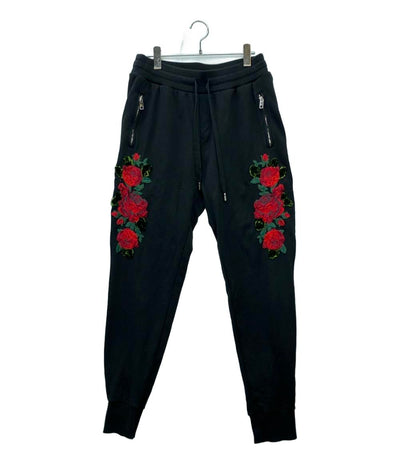 DOLCE&GABBANA スウェットパンツ 花刺繍 レディース SIZE 50 (XL) ドルチェアンドガッバーナ