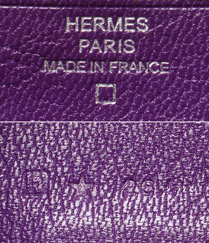 HERMES 長財布 □R刻印 ゴールド金具 クロコダイル アリゲーター ベアン スフレ レディース エルメス