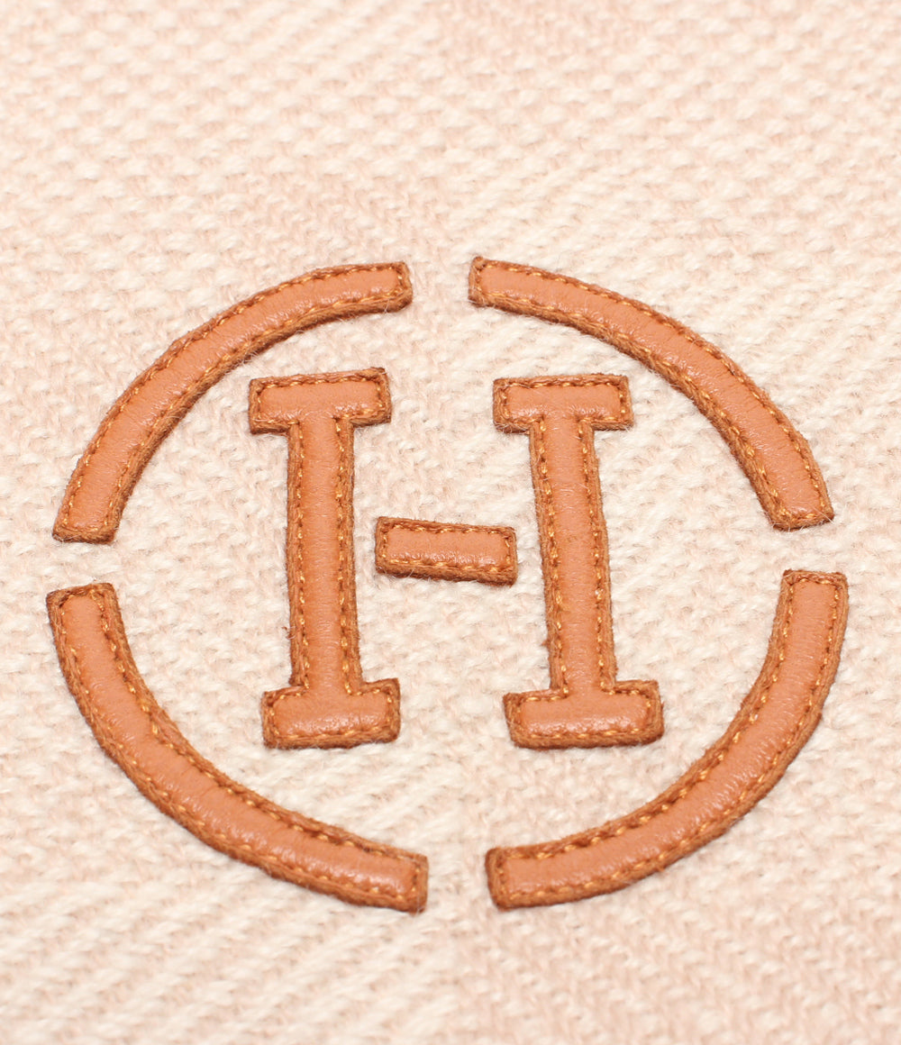 美品 HERMES マフラー Hジャガード カシミヤ100％ レディース メンズ エルメス