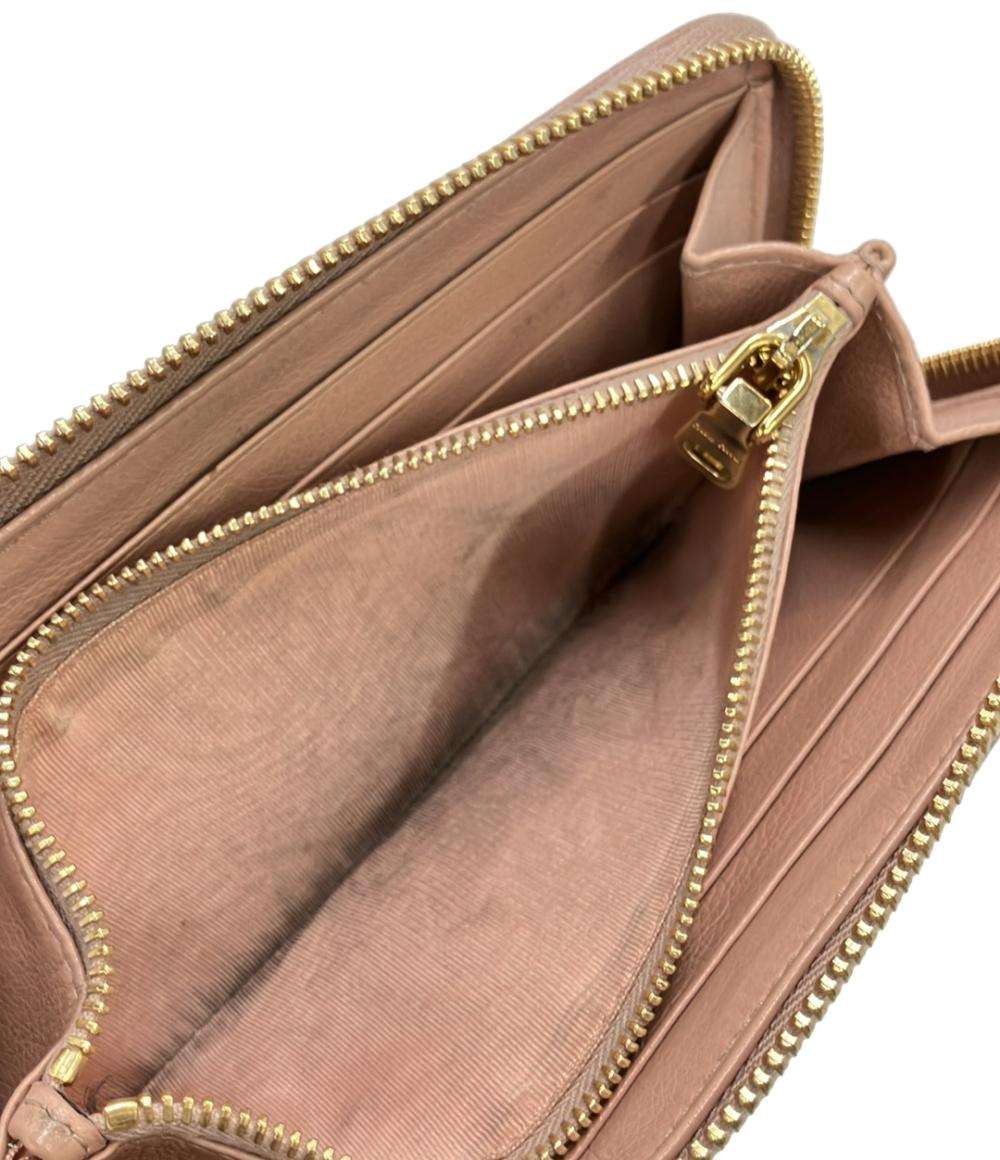 Miu Miu ラウンドファスナー長財布 花柄 レディース ミュウ ミュウ