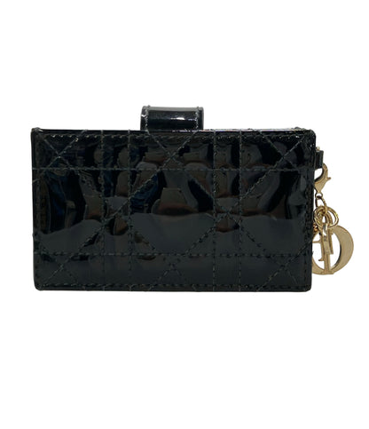 Christian Dior カードケース レディ ディオール ジャスミン カナージュ パテントレザー レディース クリスチャンディオール