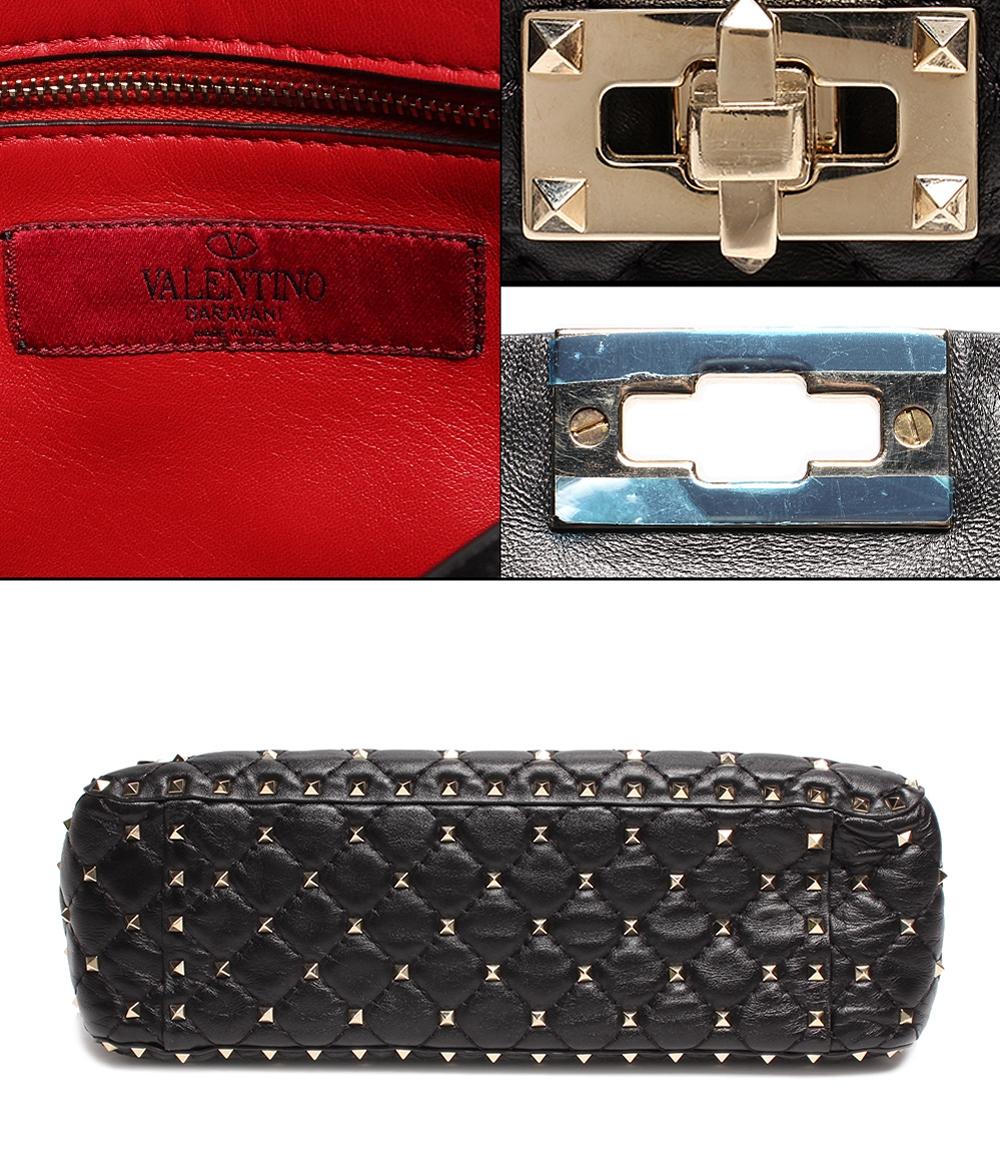 ヴァレンティノ ガラヴァーニ 2wayチェーンレザーショルダーバッグ キルティング ロックスタッズ レディース VALENTINO GARAVANI