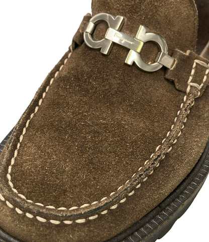 Salvatore Ferragamo ローファー スウェード ガンチーニ UR41174 メンズ SIZE 7 サルヴァトーレフェラガモ