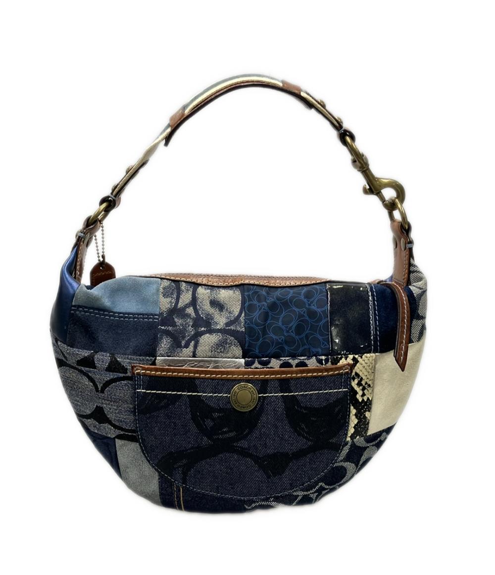 COACH ショルダーバッグ 肩掛け シグネチャー パッチワーク デニム 10019 レディース コーチ