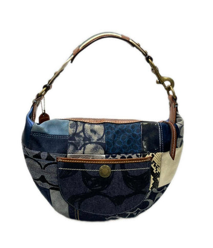 COACH ショルダーバッグ 肩掛け シグネチャー パッチワーク デニム 10019 レディース コーチ