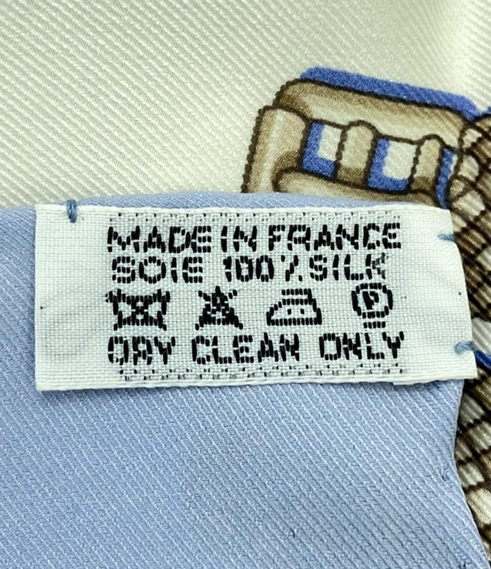 HERMES スカーフ カレ70 シルク 100% LES RUBANS DU CHEVAL レディース エルメス
