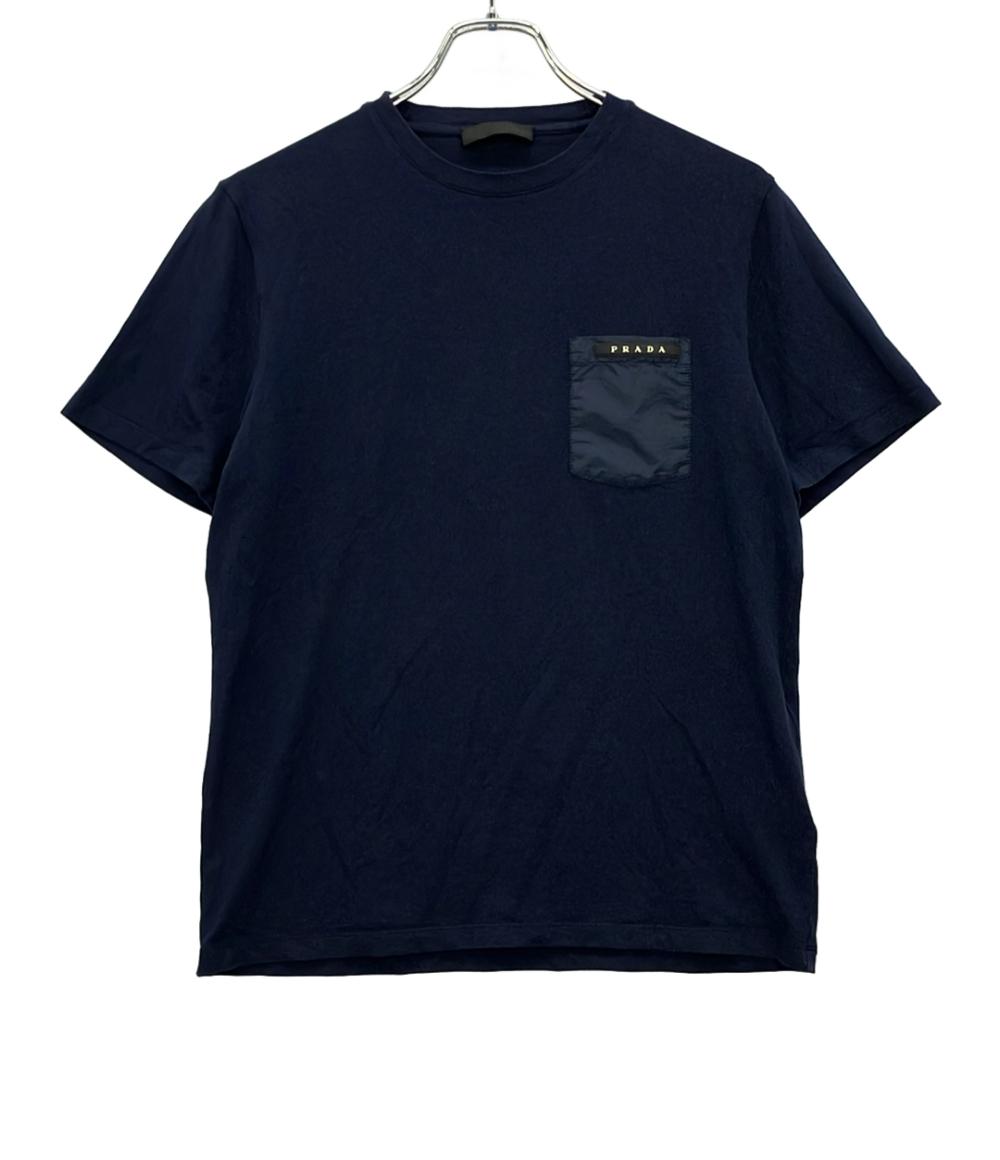 プラダ ラバーロゴナイロンポケットTシャツ メンズ SIZE S PRADA