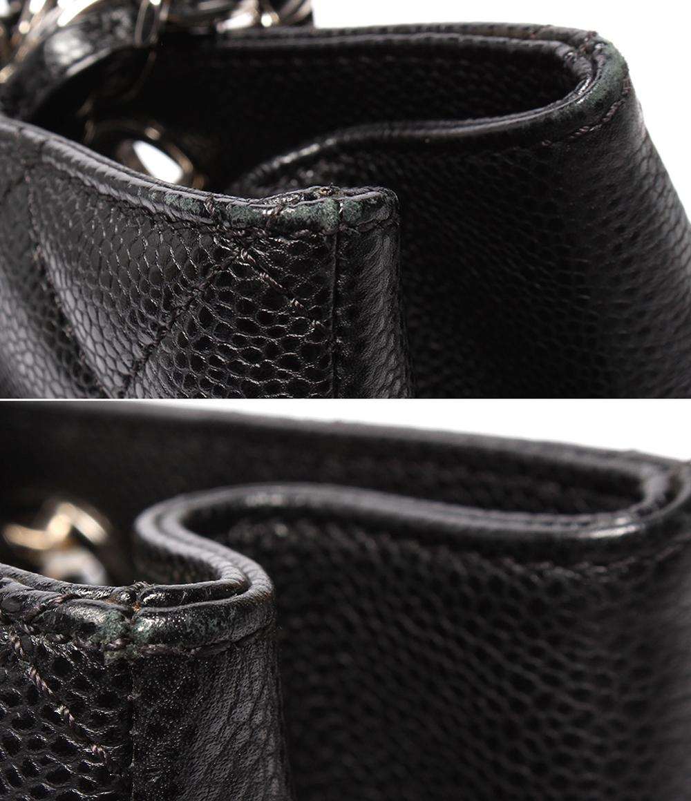 CHANEL チェーントートバッグ グランドショッピング GST シルバー金具 キャビアスキン マトラッセ レディース シャネル