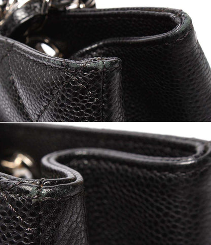CHANEL チェーントートバッグ グランドショッピング GST シルバー金具 キャビアスキン マトラッセ レディース シャネル